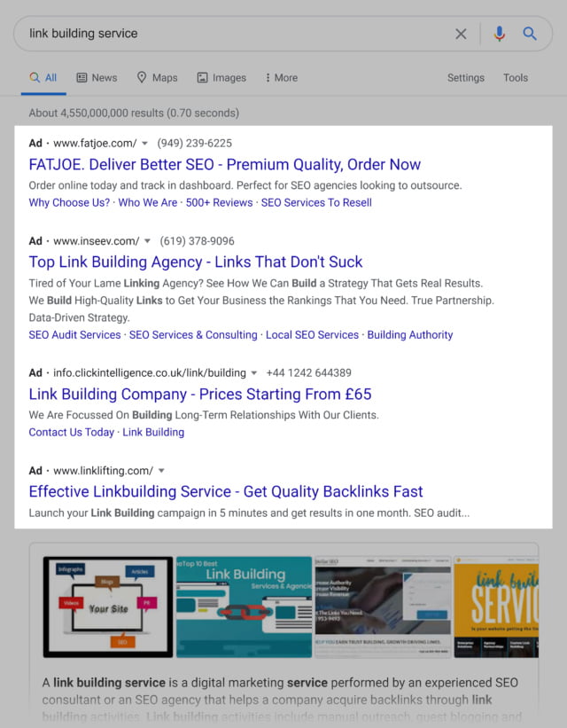 google takes serp real estate